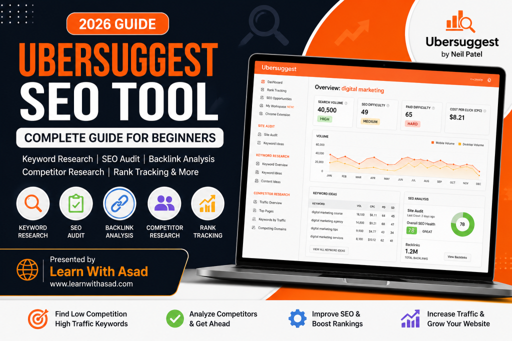 Best Ubersuggest SEO Tool Guide for beginners in 2026